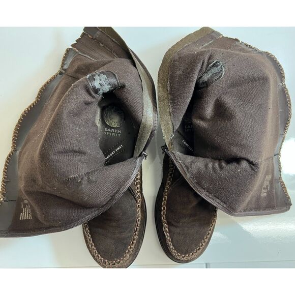 Earth Spirit Freesia mid-calf brown suede boots. Size 38. - Picture 7 of 8